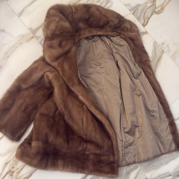 Vintage Mink Ruffled Collar, Sz L - Picture 11 of 14